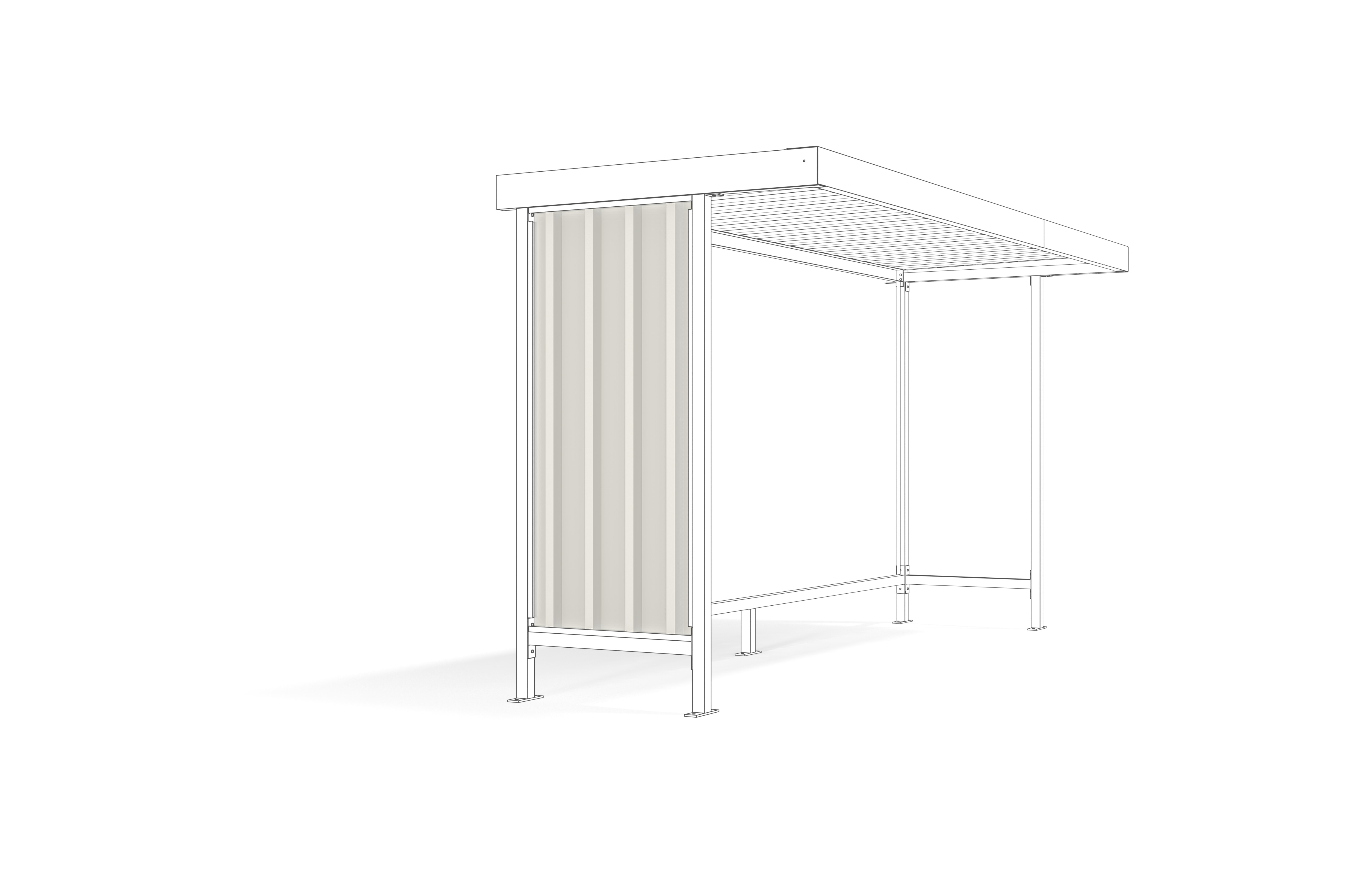 Side wall Leipzig L16/L17/L18/L19 RAL 9002